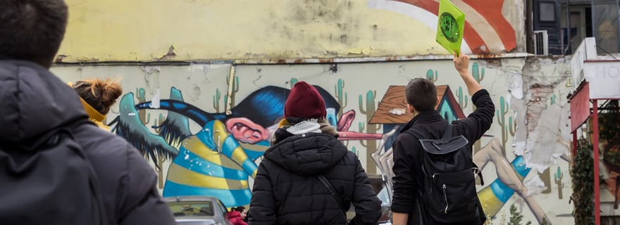 Sofia : Visite guidée de l'art de la rue et des superbes graffitis à pied