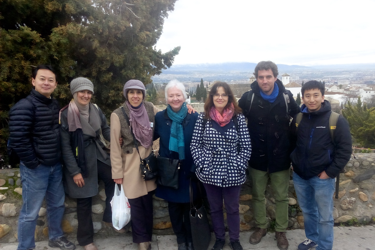 De Sevilha: Viagem de um dia para Granada com entrada para a AlhambraPasseio por Albaicin e mirante para Alhambra e Sierra Nevada