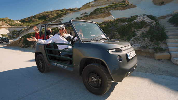 Desde Malta: Excursión guiada en Gozo con un E-Jeep autoconducido