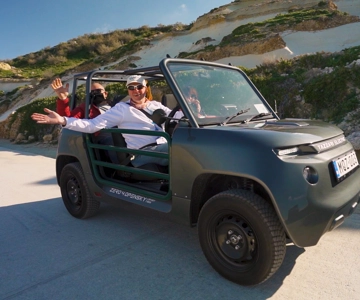 De Malta: Passeio guiado em Gozo com um E-Jeep autônomo