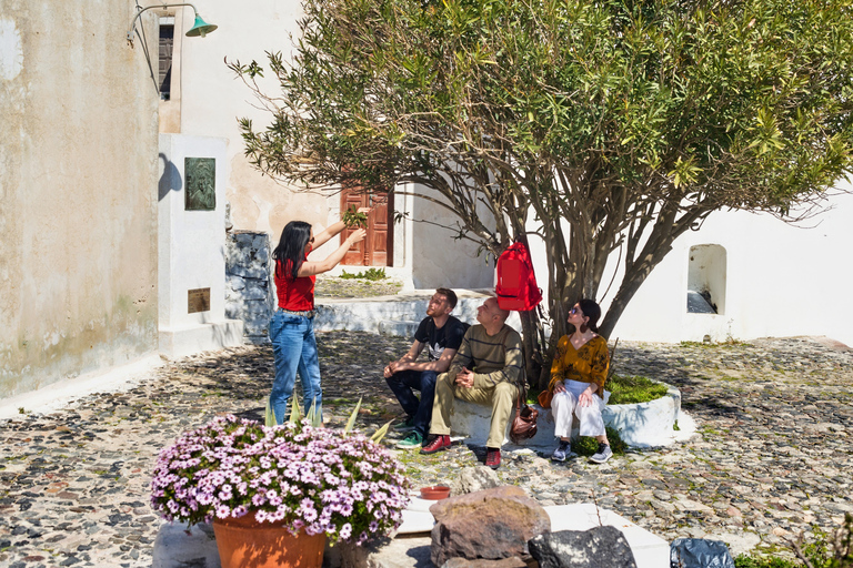 Imerovígli: randonnée matinale guidée à Santorin avec dégustation de platsVisite privée