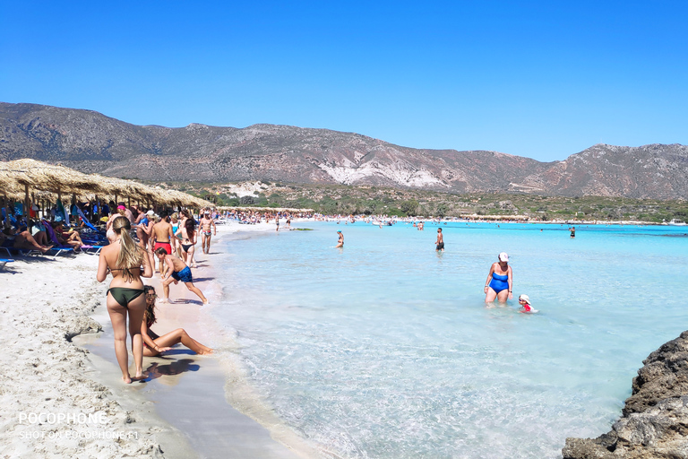 Från Chania: Elafonisi &amp; Falasarna Delad rundtur med snacksFrån Chania: Delad heldagstur Elafonisi-Falasarna