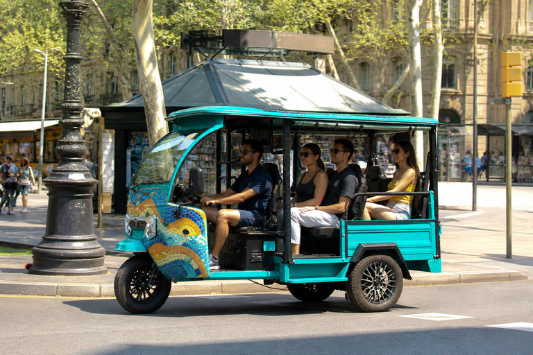 Barcelona: Private Electric Tuk Tuk Sightseeing Tour with Local Driver-Guide Barcelona: 3-Hour Private E-Tuk-Tuk Tour with a Local Guide