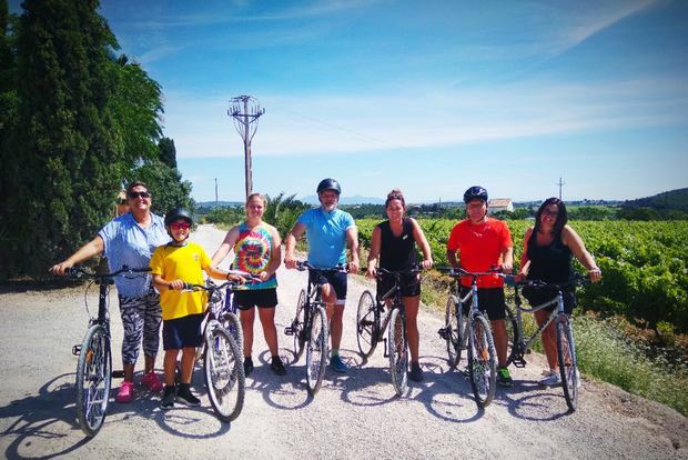 Da Sitges: tour in bici con visita a una cantina e degustazione