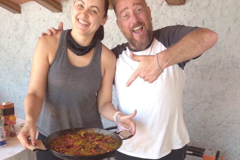 De Sitges: Masterclass Paella avec boisson et balade à vélo