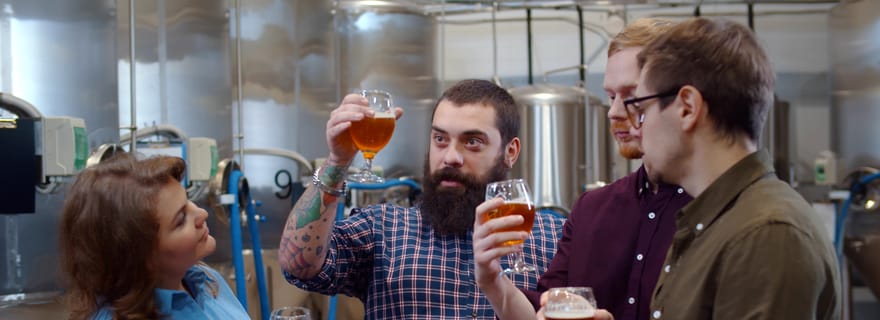 San Diego : Visite d'une brasserie avec dégustations et accords mets et vins