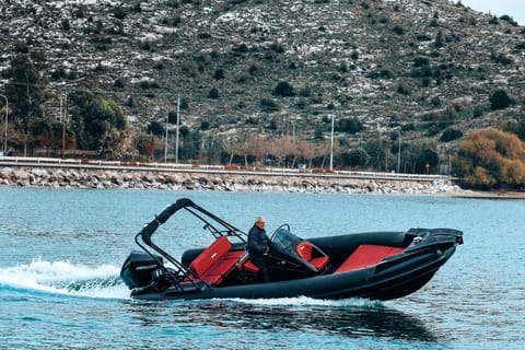 Santorini: Private Axopar 28 Cruise with Meal & Drinks
