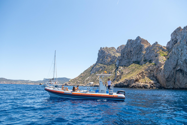 Ibiza: Wycieczka łodzią motorową do Atlantis i Es Vedra Snorkel+PaddleIbiza: Prywatna wycieczka łodzią motorową do Atlantis i Es Vedra