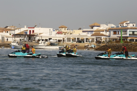 Huelva: 60-minutowa wycieczka na skuterze wodnym z przewodnikiem do rzeki Guadiana