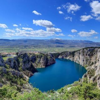 From Sinj: 1-Hour Private Scenic Flight over Imotski's Lakes