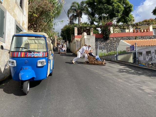 Visit Funchal Old Town Tour by Tuk Tuk with Traditional Toboggan in Funchal, Madeira, Portugal