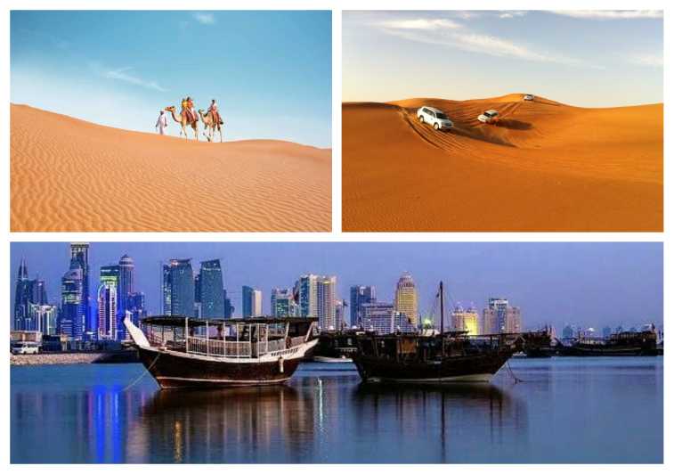 Doha: tour combinato della città di un'intera giornata e safari nel deserto