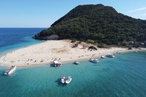 Zakynthos: Guided Boat Cruise to Turtle Island & Keri Caves