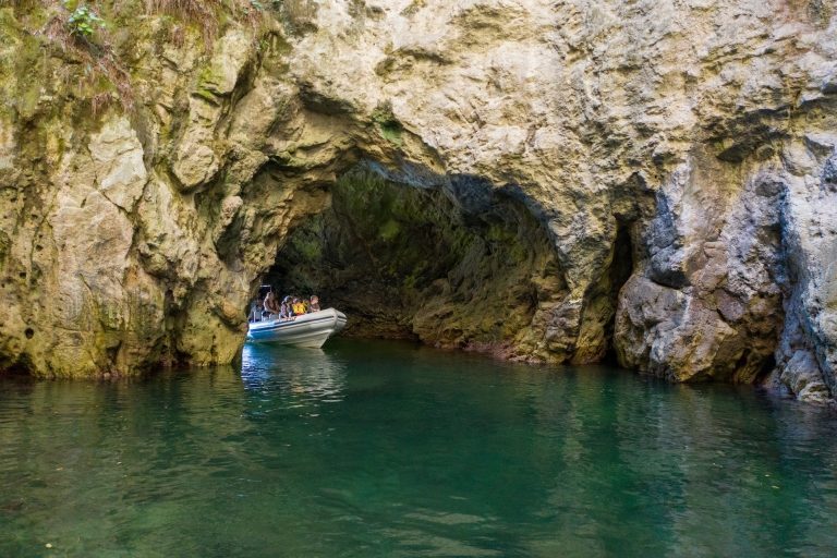 Whitianga: Zatoka katedralna, małe jaskinie i wycieczka łodzią z rurkąWhitianga: Cathedral Cove, małe jaskinie i wycieczka łodzią do nurkowania