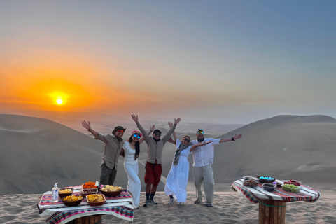 Huacachina: Sandboarding, Sunset, Picnic, Drinks, and Party in the Dunes Huacachina: Desert Escape, Sunset Picnic, Drinks, & After Party