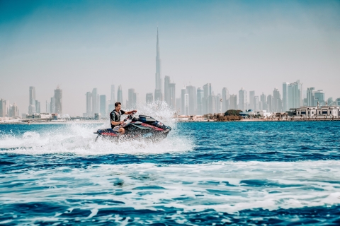 Dubai: jetski-tour, inclusief Burj Khalifa en Dubai MarinaErvaring van 1 uur