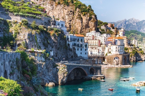Desde Roma: tour privado de día completo por la costa de Amalfi y PompeyaTour privado de día completo por la costa de Amalfi y Pompeya