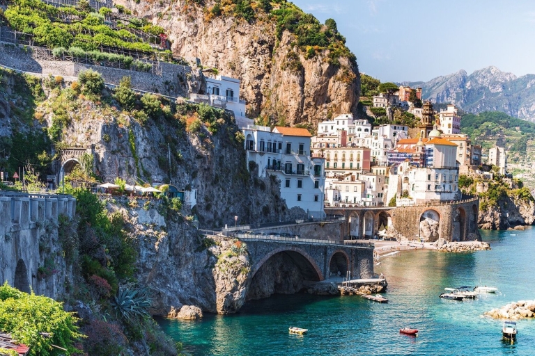 Z Rzymu: całodniowa prywatna wycieczka po Wybrzeżu Amalfi i PompejachWybrzeże Amalfi i całodniowa prywatna wycieczka do Pompejów po francusku?