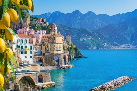 Desde Roma: tour privado de día completo por la costa de Amalfi y PompeyaTour privado de día completo por la costa de Amalfi y Pompeya