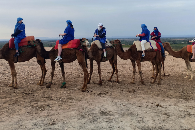 Desde Marrakech: paseo en camello al atardecer en el desierto de Agafay