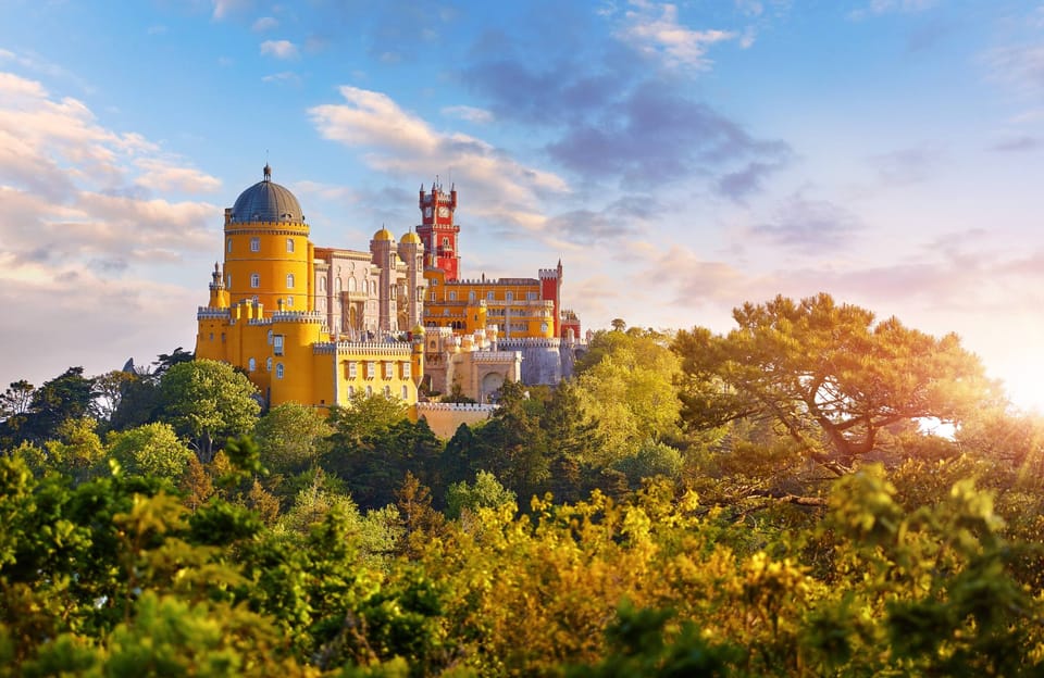 Pena Palace and Park, Sintra, Portugal, 4K 