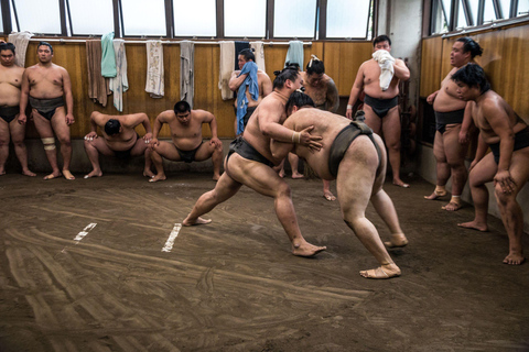 Tokio: wycieczka z pokazami porannych ćwiczeń sumoTokio: Poranna wizyta w stajni Sumo