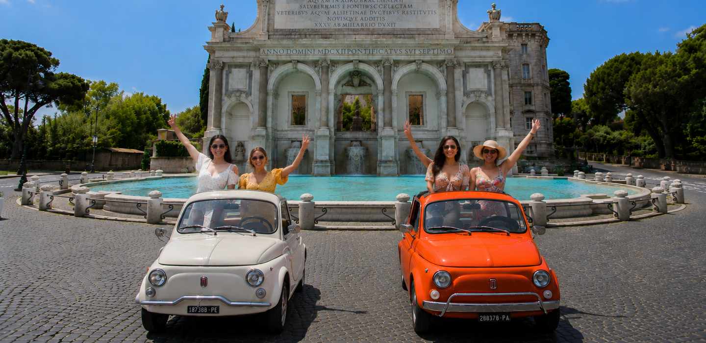 Rom: Tour im Fiat 500 mit Fotoservice & Transfer