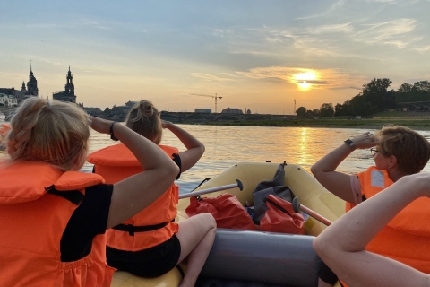 Dresde: excursion en bateau gonflable au coucher du soleil dans la vieille ville