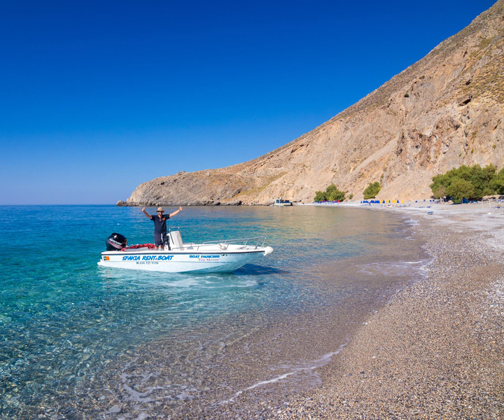 From Hora Sfakion: Private Boat Rental for Day Cruising