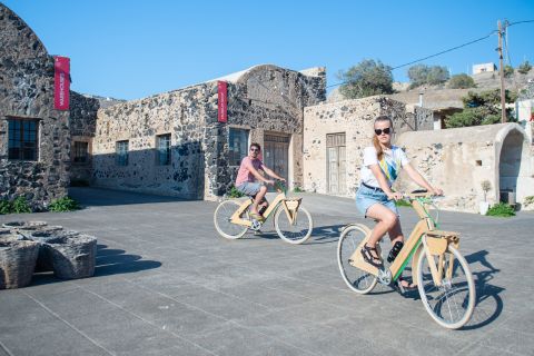 From Perissa: Santorini Guided Cycling Tour to Vlychada
