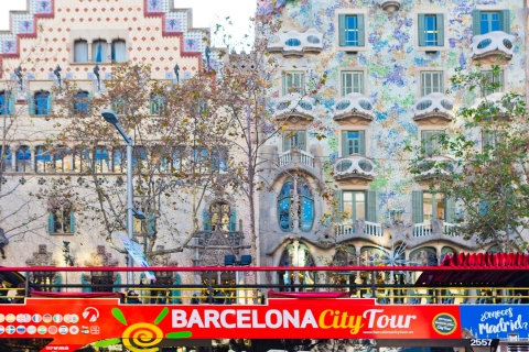 Barcelona: Hop-On Hop-Off Bus with Eco Catamaran Cruise 2-Day Ticket and 1-hour Catamaran