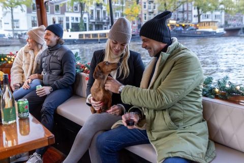 Amsterdam: luksusowy rejs statkiem po kanałach z barem na pokładzie