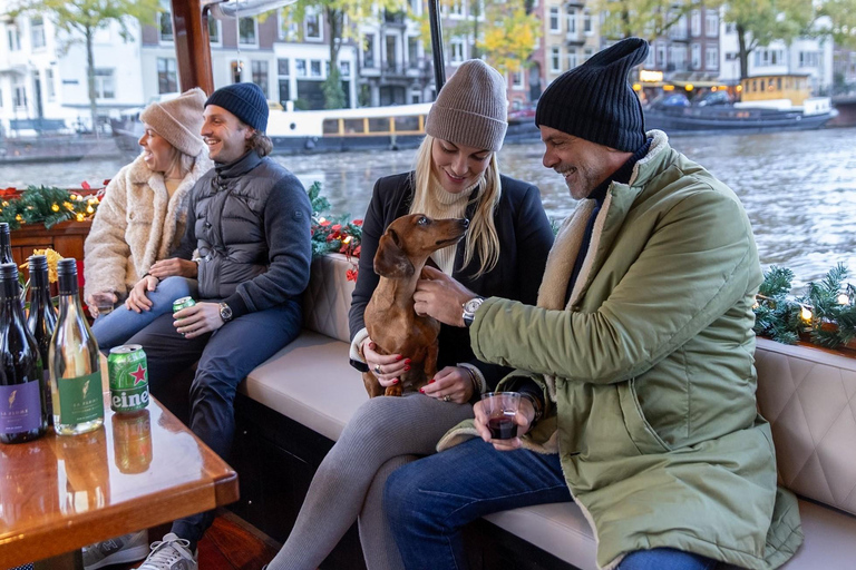 Amsterdam: Open Boat Cruise with Unlimited Drinks Option Rijksmuseum Meeting Point without Drinks