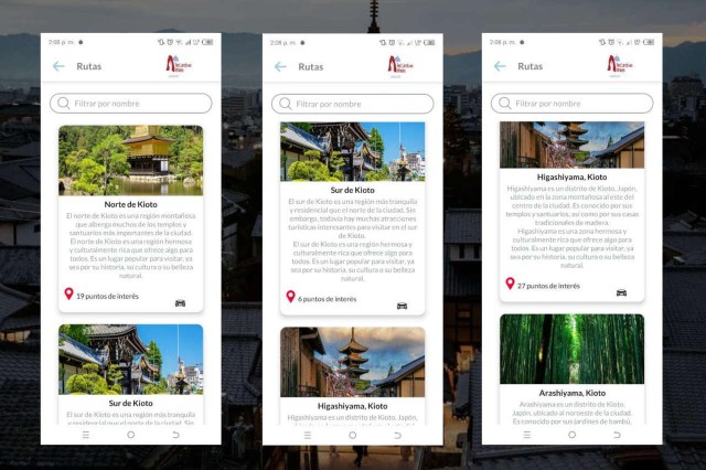 Kyoto self-guided tour app with multi-language audioguide