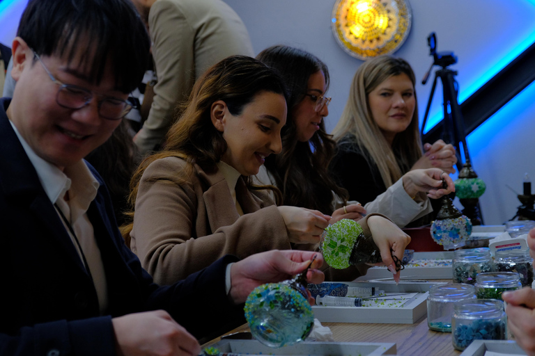 Antalya: Traditional Mosaic Lamp & Candle Holder Workshop Traditional Turkish Mosaic Desk Lamp