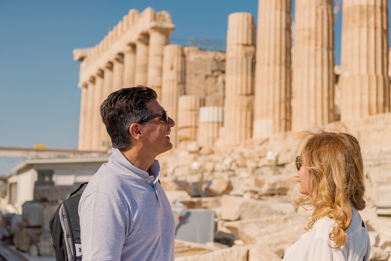 Athènes: visite de la ville et de l'Acropole avec voiture privée et chauffeurVisite sans guide agréé à l'Acropole