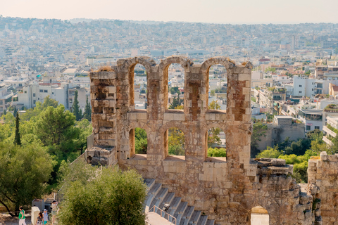 Athènes: visite de la ville et de l'Acropole avec voiture privée et chauffeurVisite sans guide agréé à l'Acropole