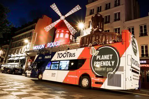 Paris: Night Bus Tour with Audioguide