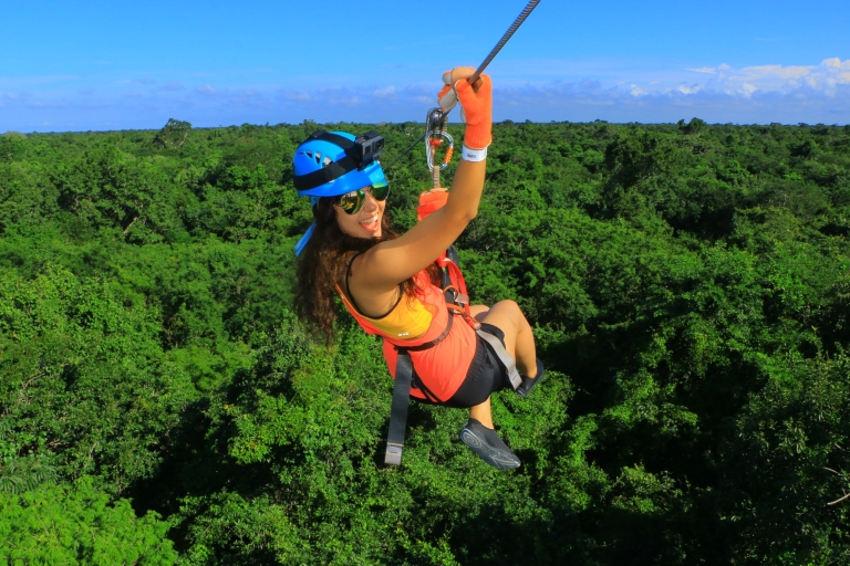Z Cancun lub Riviera Maya: Selvatica Jungle Zip Line TourWycieczka grupowa z miejscem spotkań w parku Selvatica