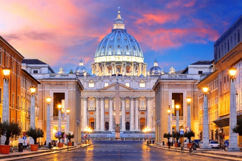 Rome: hop-on hop-off bus & rondleiding door Vaticaanse Musea48 uur open bus + rondleiding door het Vaticaan 11:45 uur Italiaans