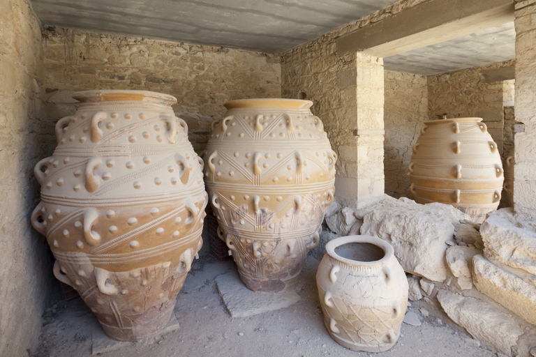 Heraklion: tour privado de Knossos y cata de vinos con almuerzo