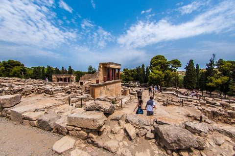 Tour particular sem filas a Knossos com almoço e degustação de vinhosHeraklion: Tour particular de Knossos sem fila com almoço