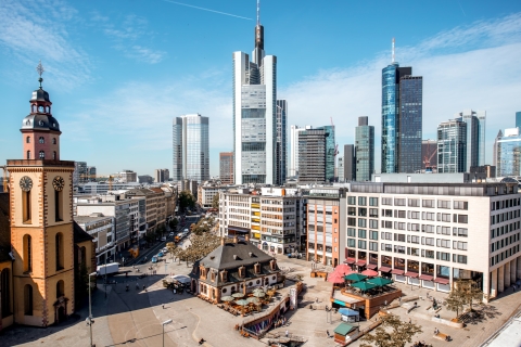 Frankfurt: Skip-the-line hoofdtoren en sightseeing in de oude binnenstad3 uur: hoofdtoren, kathedraal van Frankfurt en oude binnenstad