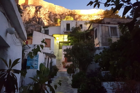 Atenas: visita guiada a pie por la noche con Plaka y cena