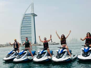Dubai - en tur med jetski Jetskidtur till Burj Al Arab med foton