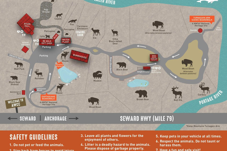 Centre de conservation de la faune de l'Alaska : billet d'entrée
