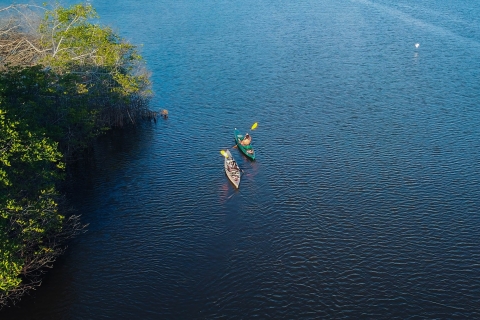 Puerto Escondido: kajakken in de lagune van ManialtepecKajakken in de Manialtepec-lagune