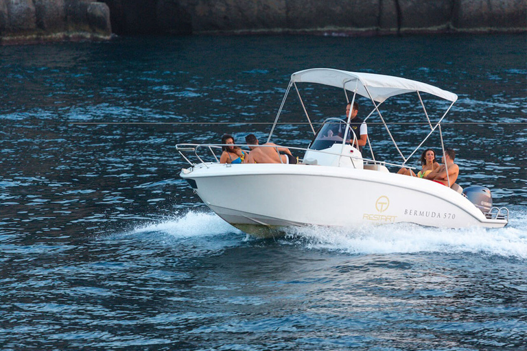 Positano: Amalfi Coast & Emerald Grotto Private Boat Tour Sparviero 28ft Cruise