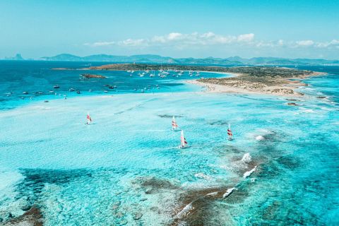 From Formentera: Big Sailboat Tour to Espalmador Island