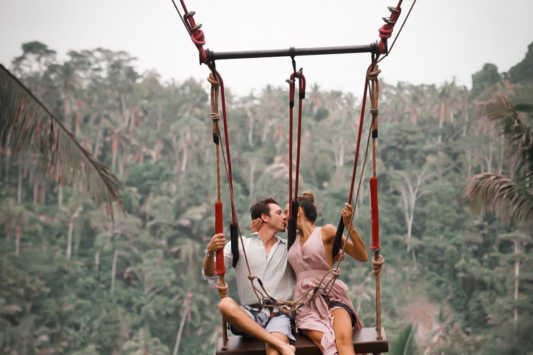 Bali: Leke-Leke Waterfall, Monkey Forest & Jungle Swing Tour Private Tour without Entrance Fees